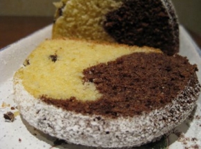 torta bicolore al caffè