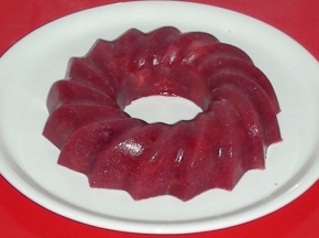anello di ciliegie in gelatina