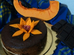 torta di cioccolato e zucca