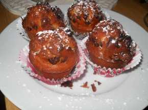 muffin con gocce di cioccolato