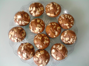 Muffin cioccolato e mandorle