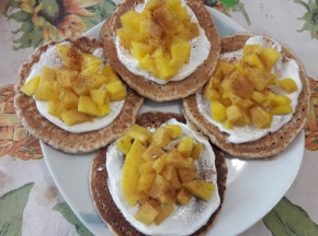 Pancake integrali con mango