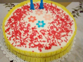 torta con fiori