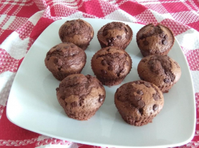 Muffin con cacao all'acqua