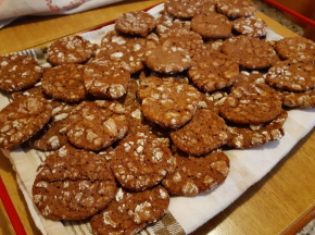 Mega biscotti crinkle cioccolato e arancia