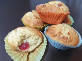 Muffin amaretto &amp; ciliege candite