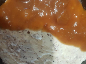 Cheesecake con marmellata di pere
