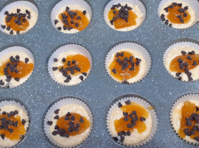 Muffins ricotta, arancia 🍊e cioccolato 🍫