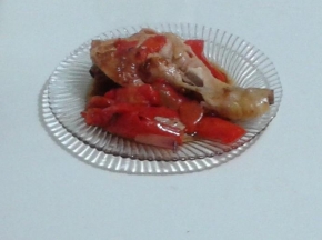 pollo con peperoni e aceto balsamico