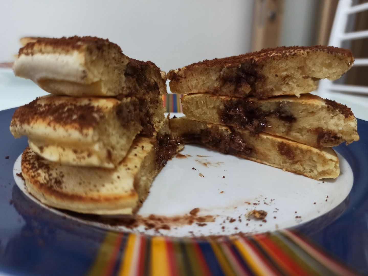 immagine post Light pancakes ripieni di cioccolato delle uova di Pasqua