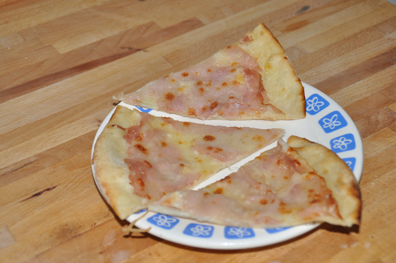 Pizza bianca e rosa