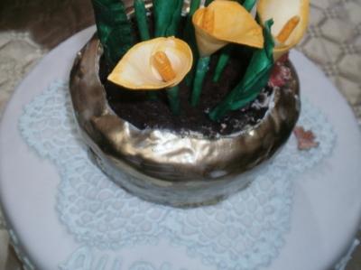 torta vaso di fiori