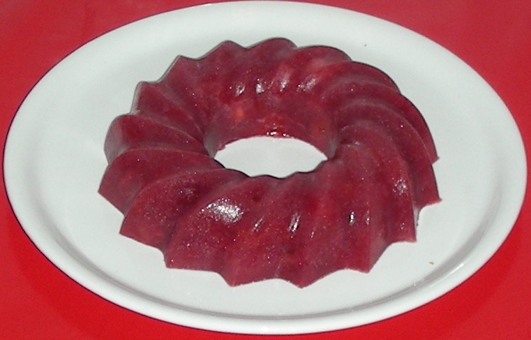 anello di ciliegie in gelatina