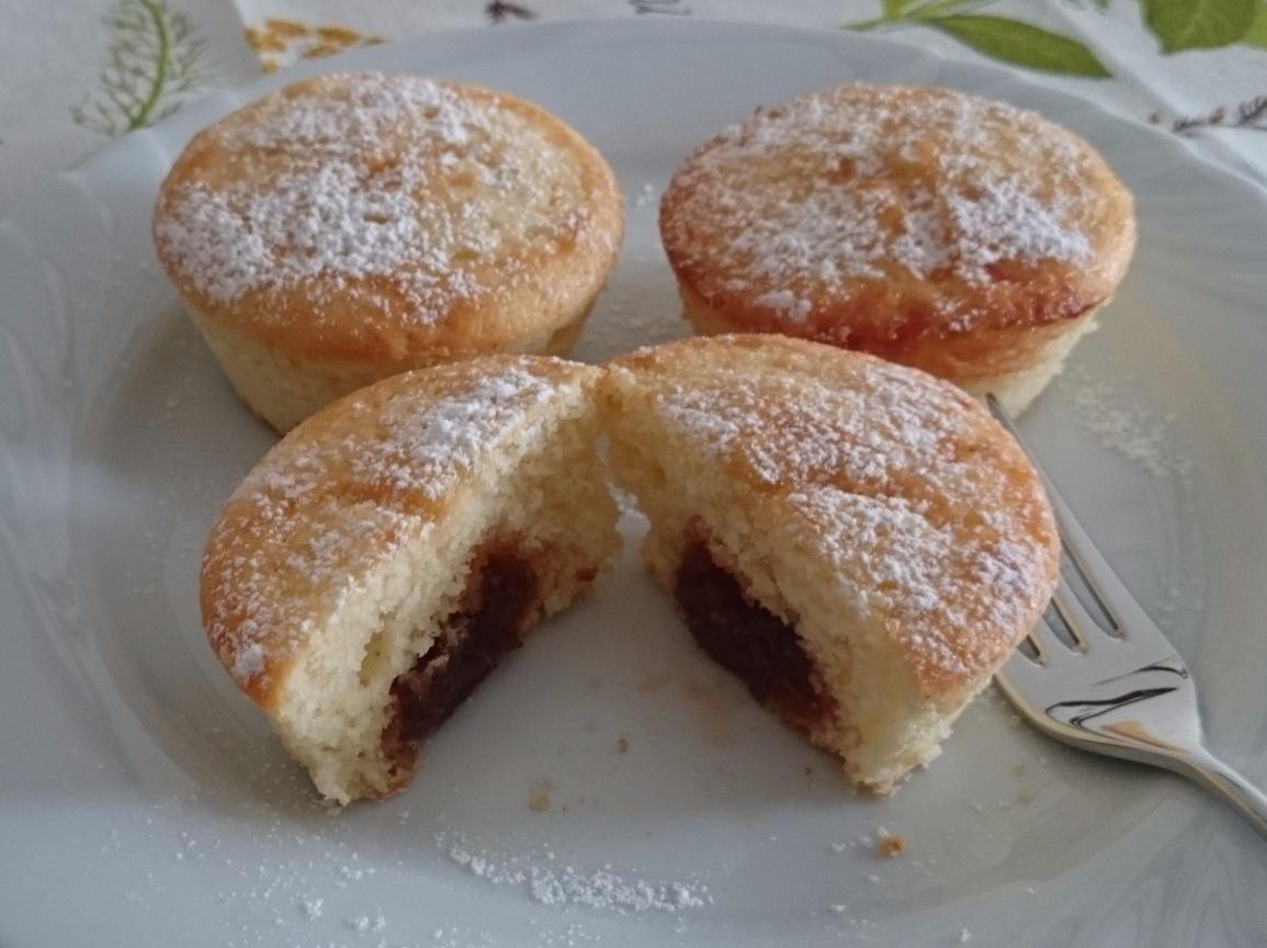 Muffin con cuore di marmellata