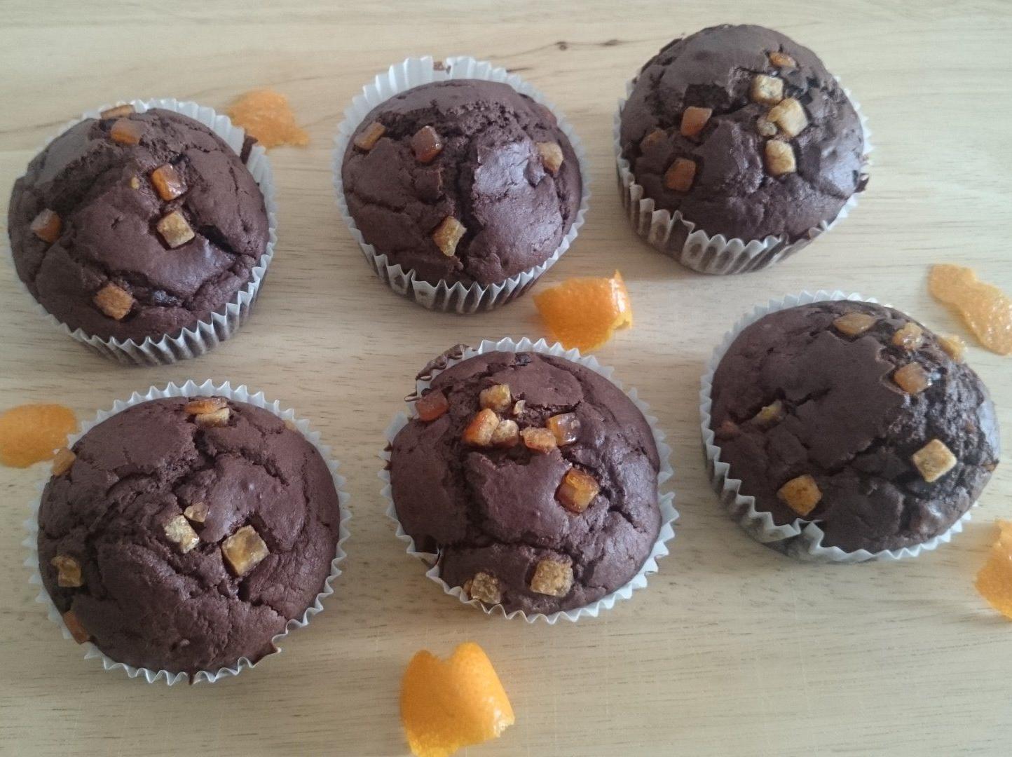 Muffin cioccolato e arancia