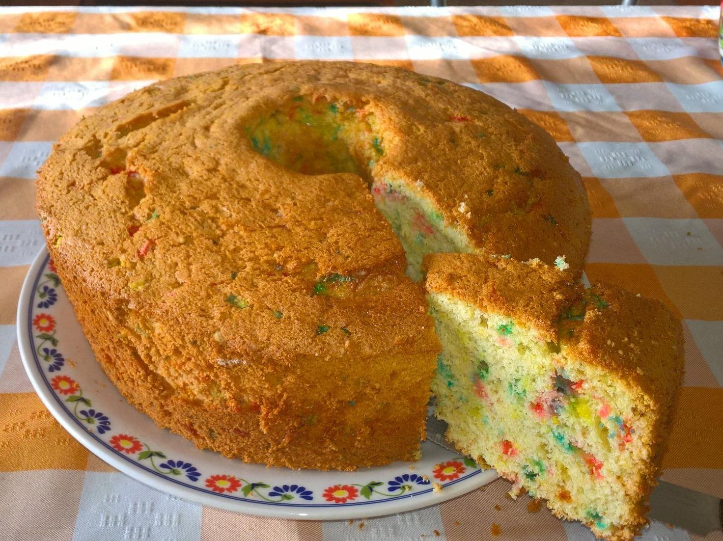 Chiffon  cake multicolor