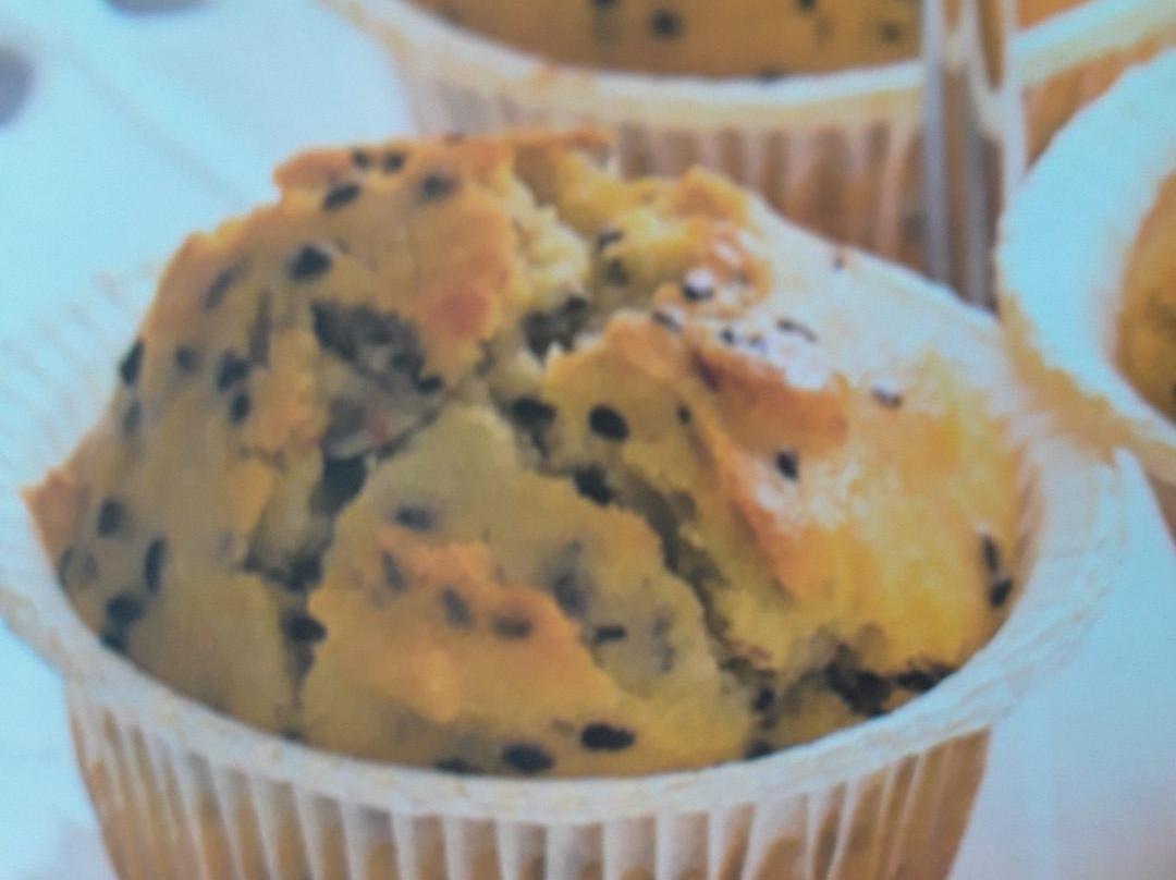 Muffin con sesamo nero