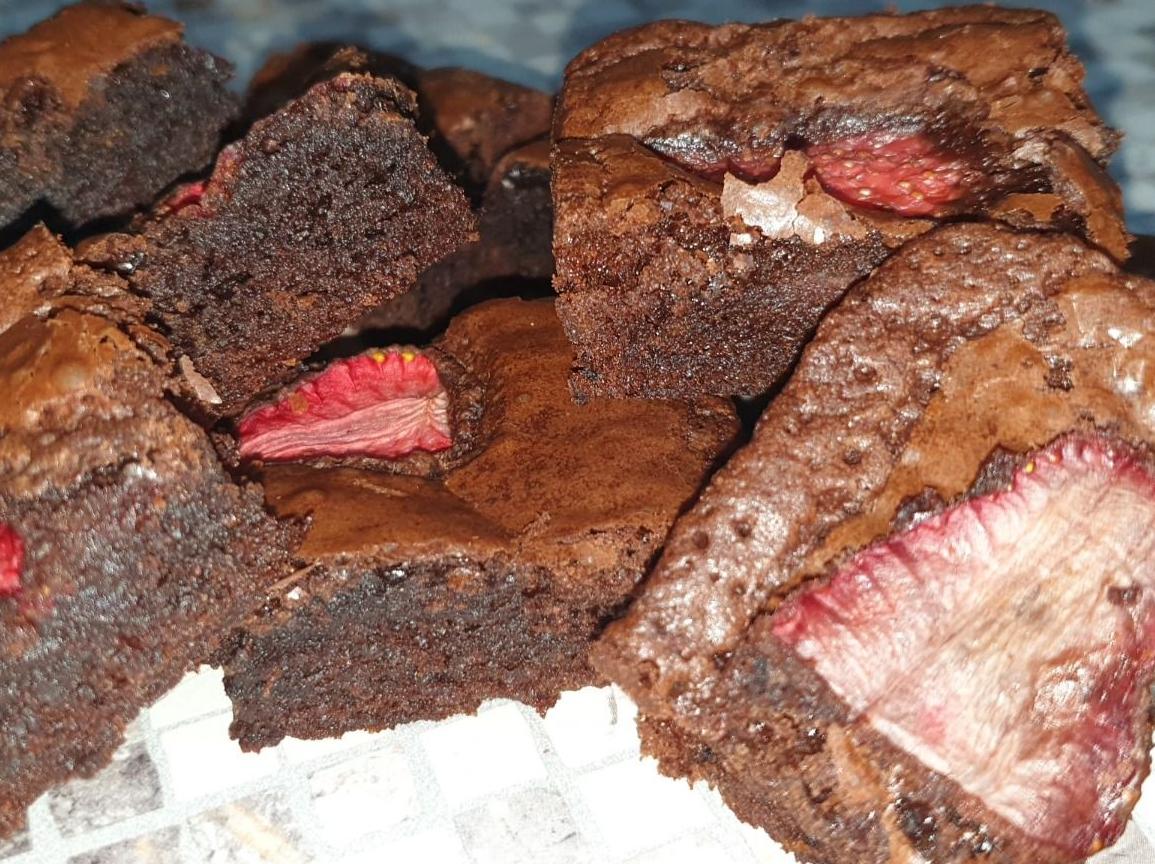 Brownies con fragole