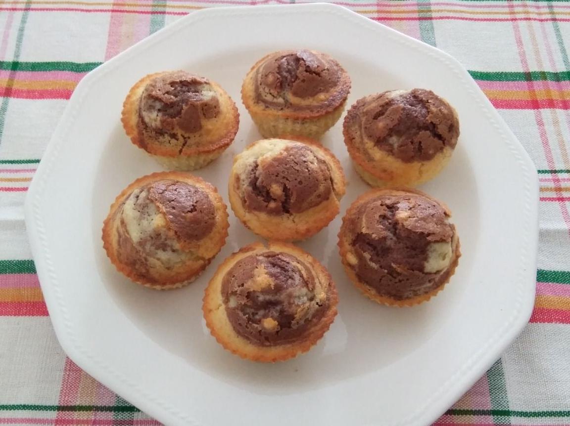 Muffins variegati al cacao