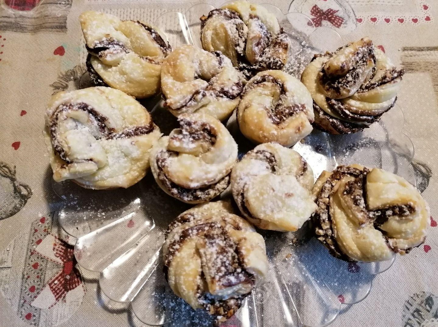 Muffin di sfoglia e nutella