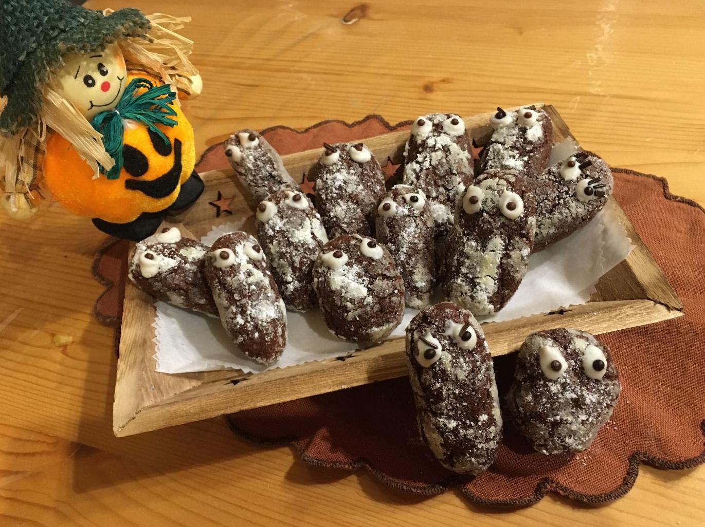 Biscotti Crinkle di Halloween (senza uova)