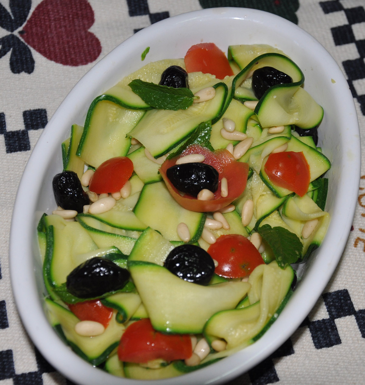 zucchine con olive e menta