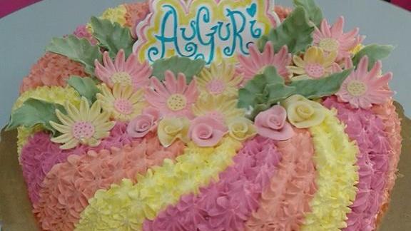 torta con fiori